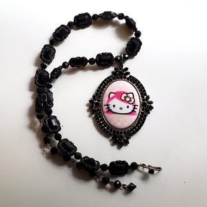 Tarina Tarantino Hello Kitty Pink Head RARE Necklace - Authentic